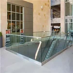 U kanalo stiklo baliustrada